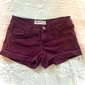 Purple Denim Shorts